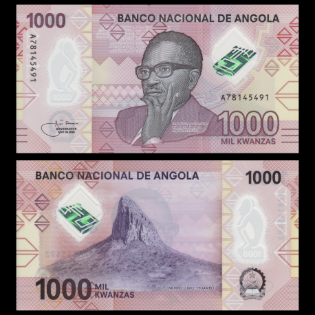 Angola, P-162, 1 000 kwanzas, 2020, polymère