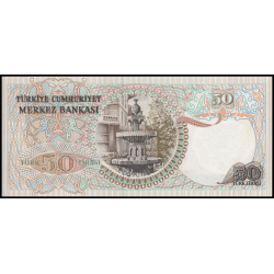 Turquie, P-188b, 50 türk lirası, L.1970 - Billet de banque en vente sur Monnaies du Monde SHOP