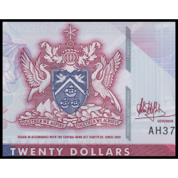 Trinidad & Tobago, P-63, 20 dollars, 2020, polymère - Billet de banque en vente sur Monnaies du Monde SHOP