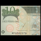 Rép Dominicaine, P-168c, 10 pesos oro, 2003