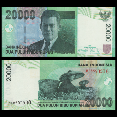 Indonésie, P-144h, 20 000 rupiah, 2011