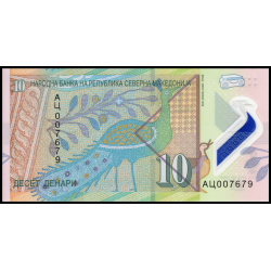 Macedoine du Nord, P-27, 10 denari, 2020, polymère - Billet de banque en vente sur Monnaies du Monde SHOP