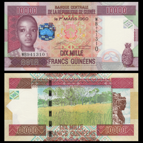 Guinée, P-46, 10 000 francs, 2012