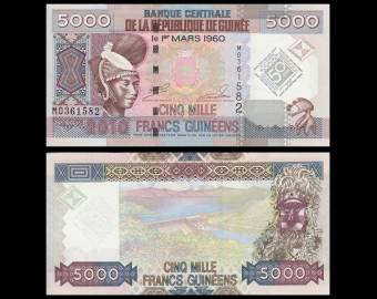 Guinea, P-44b, 5 000 francs, 2010