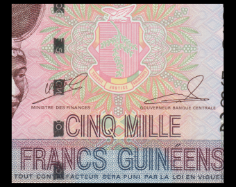 Guinée, P-44b, 5 000 francs, 2010