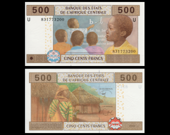 Cameroon, P-206Ue, 500 francs, 2002