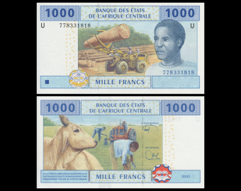 Cameroun, P-207Ue, 1 000 francs, 2002