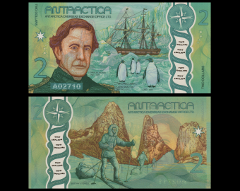 Antarctica, NonLegal, 2 dollars, 2020, polymer