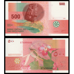 Comores, p15c, 500 francs, 2006 - Billet de banque en vente sur Monnaies du Monde SHOP