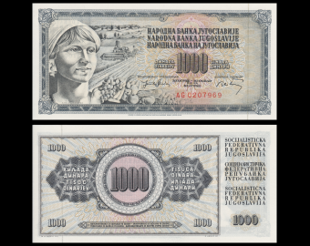 Yugoslavia, P-86, 1 000 dinara, 1974