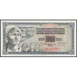 Yougoslavie, P-086, 1 000 dinara, 1974 - Billet de banque en vente sur Monnaies du Monde SHOP