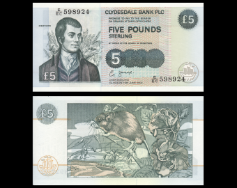 Scotland, P-218d, 5 pounds, 2002