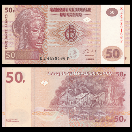 Congo, P-97b, 50 francs, 2013