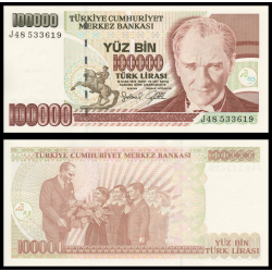 Turquie, P-206, 100000 lira, 1997 - Billet de banque en vente sur Monnaies du Monde SHOP
