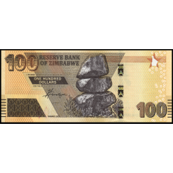 Zimbabwe, P-106a, 100 dollars, 2020, hybride - Billet de banque en vente sur Monnaies du Monde SHOP