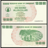 Zimbabwe, P-058, 100.000.000 dollars, 2008 - Billet de banque en vente sur Monnaies du Monde SHOP