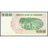 Zimbabwe, P-058, 100.000.000 dollars, 2008 - Billet de banque en vente sur Monnaies du Monde SHOP