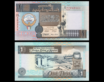 Kuwait, P-25f, 1 dinar, 1994