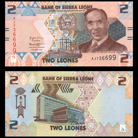 Sierra Leone, P-w35, 2 leones, 2022