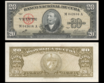 C, P-080c, 20 pesos, 1960, SPL/A-UNC
