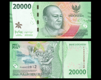 Indonésie, P-166a, 20 000 rupiah, 2022
