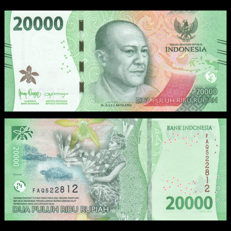 Indonésie, P-166a, 20 000 rupiah, 2022