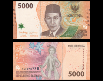 Indonésie, P-164a, 5 000 rupiah, 2022