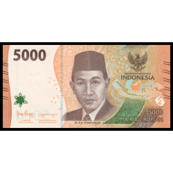Indonésie, P-164a, 5 000 rupiah, 2022 - Billet de banque en vente sur Monnaies du Monde SHOP