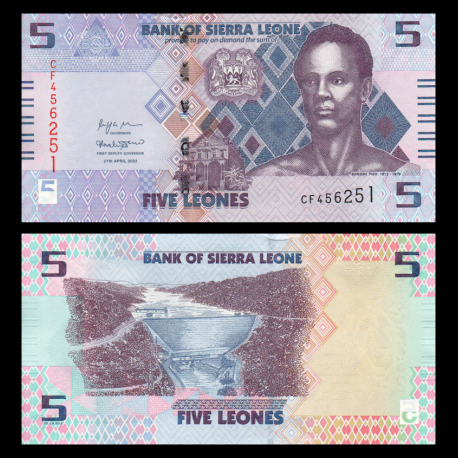 Sierra Leone, P-w36, 5 leones, 2022