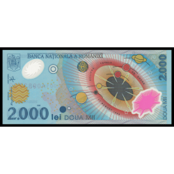Roumanie, P-111b, 2 000 lei, 1999, polymère - Billet de banque en vente sur Monnaies du Monde SHOP