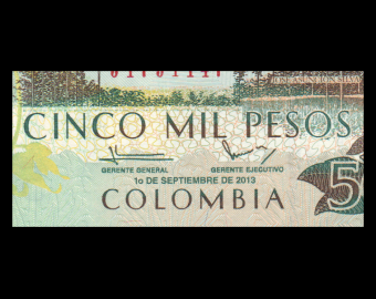 Colombie, P-452p, 5 000 pesos, 2013