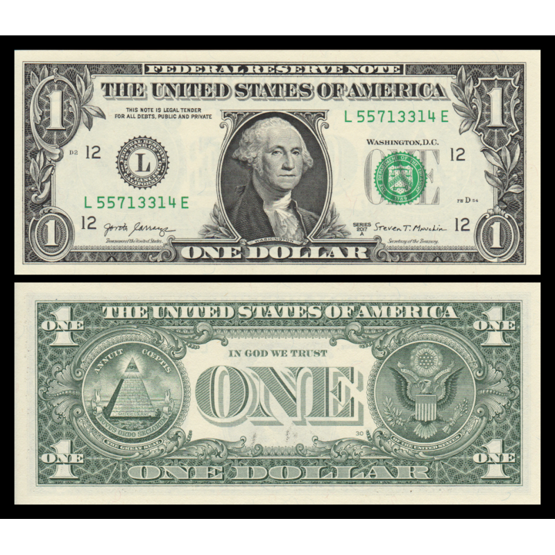 USA, P-544Lb, 1 dollar, California, 2017 - Billet de banque en vente sur Monnaies du Monde SHOP