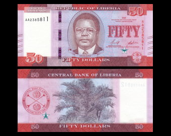 Liberia, P-w40, 50 dollars, 2022