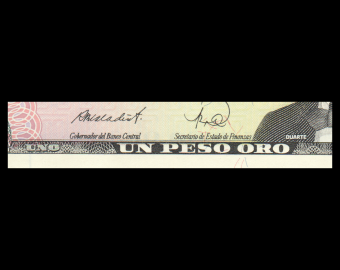 Dominican Rep, P-126c, 1 peso, 1988