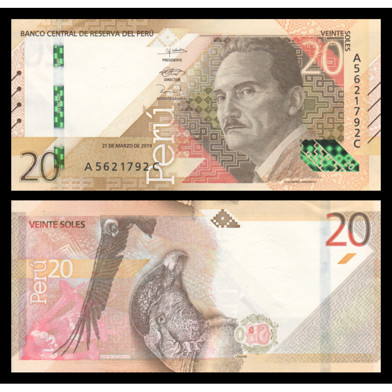Pérou, P-w197, 20 soles, 2019 - Billet de banque en vente sur Monnaies du Monde SHOP