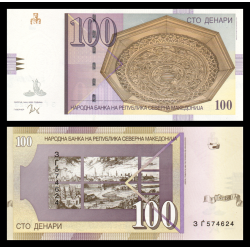 Macedoine du Nord, P-w29, 100 denari, 2022 - Billet de banque en vente sur Monnaies du Monde SHOP