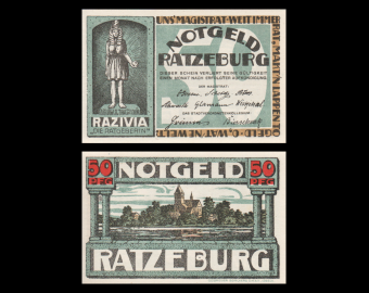 Allemagne, Notgeld, Ratzeburg, 50 Pfennig, 1921