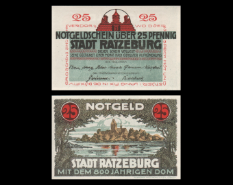 Germany, Notgeld, Ratzeburg, 25 Pfennig, 1921