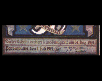 Allemagne, Notgeld, Poppenbuttel, 50 Pfennig, 1921