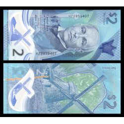 Barbade, P-80a, 2 dollars, 2022, polymère - Billet de banque en vente sur Monnaies du Monde SHOP
