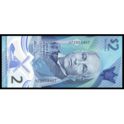 Barbade, P-80a, 2 dollars, 2022, polymère - Billet de banque en vente sur Monnaies du Monde SHOP