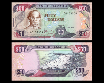 Jamaïque, P-79c, 50 dollars, 2002