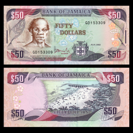 Jamaica, P-79c, 50 dollars, 2002