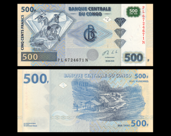 Congo, P-096c, 500 francs, 2020