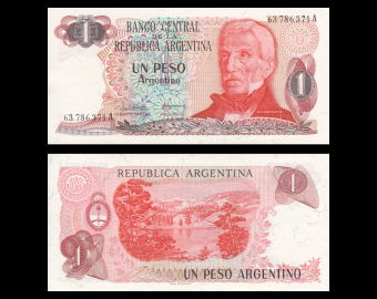 Argentine, P-311a, 1 peso argentino, 1983