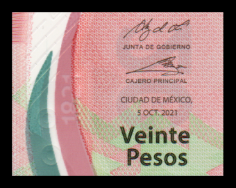 Mexico, P-132o, 20 pesos, 2021, Polymer