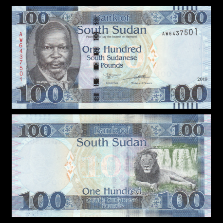 Soudan du Sud, P-15d, 100 pounds, 2019