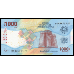 BEAC Banque des Etats d'Afrique Centrale, P-w701, 1 000 francs, 2022, hybride - Billet de banque en vente sur Monnaies du Monde 