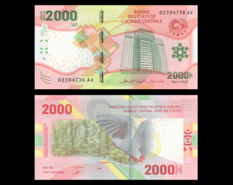 BEAC Banque des Etats d'Afrique Centrale, P-w702, 2 000 francs, 2022