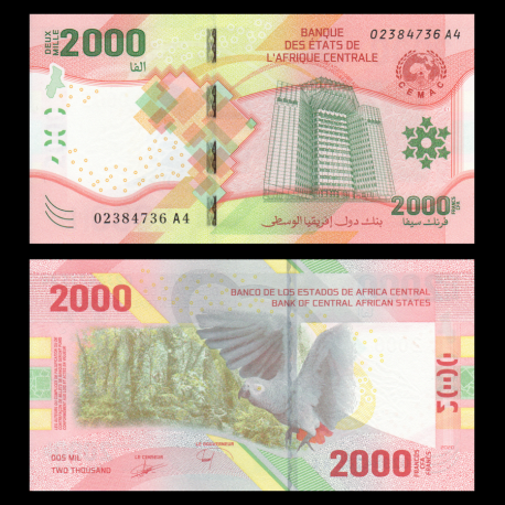 BEAC Bank of Central African States, P-w702, 2 000 francs, 2022
